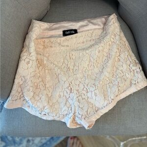 Fab'rik Delicate Lace Shorts, Light Pink